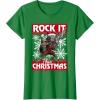 imageMarvel Guardians Of The Galaxy Rocket Rock It This Christmas TShirtKelly Green