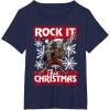 imageMarvel Guardians Of The Galaxy Rocket Rock It This Christmas TShirtNavy Blue