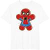 imageMarvel SpiderMan Holiday Christmas Gingerbread Man Cookie TShirtWhite