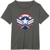 imageThe Falcon and the Winter Soldier Captain America Star Icon TShirtAsphalt Grey