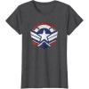 imageThe Falcon and the Winter Soldier Captain America Star Icon TShirtDark Heather Grey