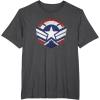 imageThe Falcon and the Winter Soldier Captain America Star Icon TShirtDark Heather Grey