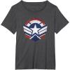 imageThe Falcon and the Winter Soldier Captain America Star Icon TShirtDark Heather Grey