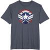 imageThe Falcon and the Winter Soldier Captain America Star Icon TShirtHeather Blue