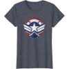 imageThe Falcon and the Winter Soldier Captain America Star Icon TShirtHeather Blue