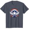 imageThe Falcon and the Winter Soldier Captain America Star Icon TShirtHeather Blue