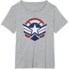 imageThe Falcon and the Winter Soldier Captain America Star Icon TShirtHeather Grey
