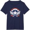 imageThe Falcon and the Winter Soldier Captain America Star Icon TShirtNavy Blue