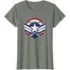 imageThe Falcon and the Winter Soldier Captain America Star Icon TShirtOlive Heather