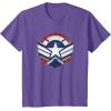 imageThe Falcon and the Winter Soldier Captain America Star Icon TShirtPurple Heather