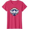 imageThe Falcon and the Winter Soldier Captain America Star Icon TShirtRed Heather
