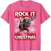 imageMarvel Guardians Of The Galaxy Rocket Rock It This Christmas TShirtPink Heather