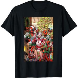 imageMarvel Gwenpool ampamp Deadpool Family Christmas Holiday TShirtBlack