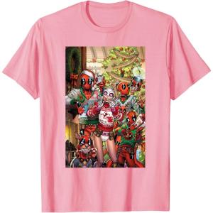 imageMarvel Gwenpool ampamp Deadpool Family Christmas Holiday TShirtPink