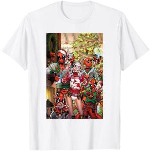 imageMarvel Gwenpool ampamp Deadpool Family Christmas Holiday TShirtWhite