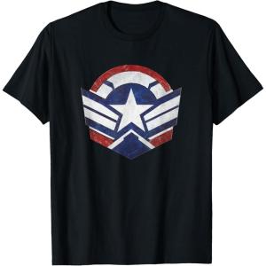 imageThe Falcon and the Winter Soldier Captain America Star Icon TShirtBlack