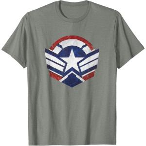 imageThe Falcon and the Winter Soldier Captain America Star Icon TShirtOlive Heather