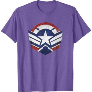 imageThe Falcon and the Winter Soldier Captain America Star Icon TShirtPurple Heather