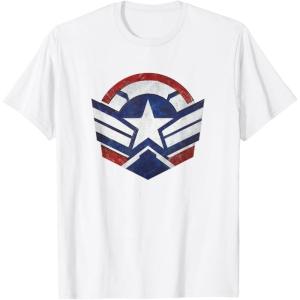imageThe Falcon and the Winter Soldier Captain America Star Icon TShirtWhite