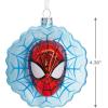 imageHallmark Marvel SpiderMan Face on Web Christmas Ornament MetalSpiderMan Glass