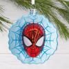 imageHallmark Marvel SpiderMan Face on Web Christmas Ornament MetalSpiderMan Glass