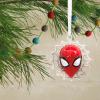 imageHallmark Marvel SpiderMan Face on Web Christmas Ornament MetalSpiderMan Metal
