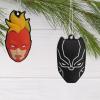 imageHallmark Marvel Super Heroes Mini Christmas Ornaments Shatterproof Set of 6Mini Tree Topper with Ornaments