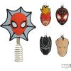 imageHallmark Marvel Super Heroes Mini Christmas Ornaments Shatterproof Set of 6Mini Tree Topper with Ornaments