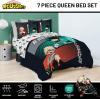 imageJay Franco Comforter Set Includes Sheets and Pillow Covers  Soft and Cozy Bed Set for Stylish Room Decor Blue  The Fantastic Four 5 Piece Twin Size BeddingBlack  My Hero Academia