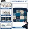 imageJay Franco Comforter Set Includes Sheets and Pillow Covers  Soft and Cozy Bed Set for Stylish Room Decor Blue  The Fantastic Four 5 Piece Twin Size BeddingBlue  Star Wars 01