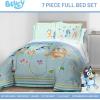 imageJay Franco Comforter Set Includes Sheets and Pillow Covers  Soft and Cozy Bed Set for Stylish Room Decor Blue  The Fantastic Four 5 Piece Twin Size BeddingBlue  Bluey