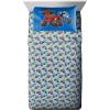 imageJay Franco Comforter Set Includes Sheets and Pillow Covers  Soft and Cozy Bed Set for Stylish Room Decor Blue  The Fantastic Four 5 Piece Twin Size BeddingBlue  Blaze  the Monster Machines
