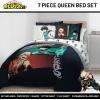 imageJay Franco Comforter Set Includes Sheets and Pillow Covers  Soft and Cozy Bed Set for Stylish Room Decor Blue  The Fantastic Four 5 Piece Twin Size BeddingBlack  My Hero Academia