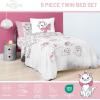 imageJay Franco Comforter Set Includes Sheets and Pillow Covers  Soft and Cozy Bed Set for Stylish Room Decor Blue  The Fantastic Four 5 Piece Twin Size BeddingWhite  Aristocats