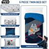 imageJay Franco Comforter Set Includes Sheets and Pillow Covers  Soft and Cozy Bed Set for Stylish Room Decor Blue  The Fantastic Four 5 Piece Twin Size BeddingDark Blue  Star Wars