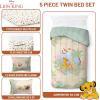 imageJay Franco Comforter Set Includes Sheets and Pillow Covers  Soft and Cozy Bed Set for Stylish Room Decor Blue  The Fantastic Four 5 Piece Twin Size BeddingMulti  Lion King