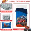 imageJay Franco Comforter Set Includes Sheets and Pillow Covers  Soft and Cozy Bed Set for Stylish Room Decor Blue  The Fantastic Four 5 Piece Twin Size BeddingBlue  Blaze  the Monster Machines