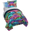 imageJay Franco Comforter Set Includes Sheets and Pillow Covers  Soft and Cozy Bed Set for Stylish Room Decor Blue  The Fantastic Four 5 Piece Twin Size BeddingBlack  Cars