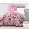 imageJay Franco Comforter Set Includes Sheets and Pillow Covers  Soft and Cozy Bed Set for Stylish Room Decor Blue  The Fantastic Four 5 Piece Twin Size BeddingPink  Cowgirl