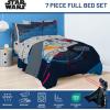 imageJay Franco Comforter Set Includes Sheets and Pillow Covers  Soft and Cozy Bed Set for Stylish Room Decor Blue  The Fantastic Four 5 Piece Twin Size BeddingDark Blue  Star Wars