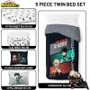 imageJay Franco Comforter Set Includes Sheets and Pillow Covers  Soft and Cozy Bed Set for Stylish Room Decor Blue  The Fantastic Four 5 Piece Twin Size BeddingBlack  My Hero Academia