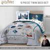 imageJay Franco Comforter Set Includes Sheets and Pillow Covers  Soft and Cozy Bed Set for Stylish Room Decor Blue  The Fantastic Four 5 Piece Twin Size BeddingDark Grey  Harry Potter