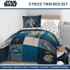 imageJay Franco Comforter Set Includes Sheets and Pillow Covers  Soft and Cozy Bed Set for Stylish Room Decor Blue  The Fantastic Four 5 Piece Twin Size BeddingBlue  Star Wars 01