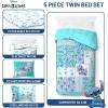 imageJay Franco Comforter Set Includes Sheets and Pillow Covers  Soft and Cozy Bed Set for Stylish Room Decor Blue  The Fantastic Four 5 Piece Twin Size BeddingMulti  Lilo and Stitch 02
