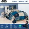 imageJay Franco Comforter Set Includes Sheets and Pillow Covers  Soft and Cozy Bed Set for Stylish Room Decor Blue  The Fantastic Four 5 Piece Twin Size BeddingBlue  Star Wars 01