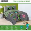 imageJay Franco Comforter Set Includes Sheets and Pillow Covers  Soft and Cozy Bed Set for Stylish Room Decor Blue  The Fantastic Four 5 Piece Twin Size BeddingGrey  Minecraft Movie