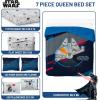 imageJay Franco Comforter Set Includes Sheets and Pillow Covers  Soft and Cozy Bed Set for Stylish Room Decor Blue  The Fantastic Four 5 Piece Twin Size BeddingDark Blue  Star Wars