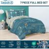 imageJay Franco Comforter Set Includes Sheets and Pillow Covers  Soft and Cozy Bed Set for Stylish Room Decor Blue  The Fantastic Four 5 Piece Twin Size BeddingBlue  Fantastic Four