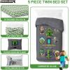 imageJay Franco Comforter Set Includes Sheets and Pillow Covers  Soft and Cozy Bed Set for Stylish Room Decor Blue  The Fantastic Four 5 Piece Twin Size BeddingGrey  Minecraft Movie