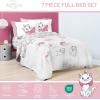imageJay Franco Comforter Set Includes Sheets and Pillow Covers  Soft and Cozy Bed Set for Stylish Room Decor Blue  The Fantastic Four 5 Piece Twin Size BeddingWhite  Aristocats